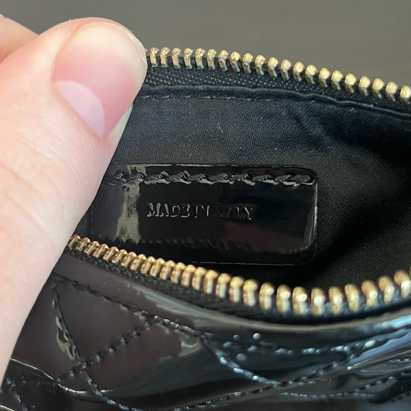 Burberry Quilted Black Patent Leather Key Card Coin Pouch - Picture 7 of 12